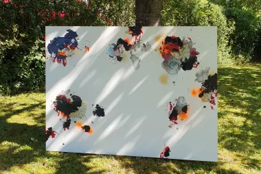 22425 - Acryllack, Blattgold auf Holz - 160x270cm - 2025