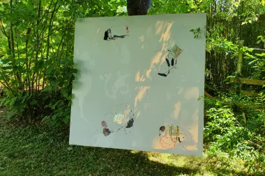 18625 Acryllack Spraylack und Blattgold auf Leinwand - 200 x 200cm - 2025