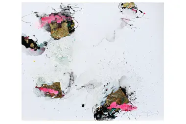 3625 - Acryllack, Blattgold auf Leinwand - 100x120cm - 2025