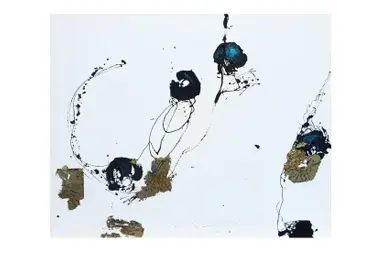 7425 - Acryllack, Blattgold auf Leinwand - 80x100cm - 2025